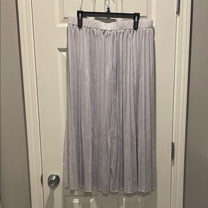 SHEIN Elegant Shiny Silver A-Line Skirt